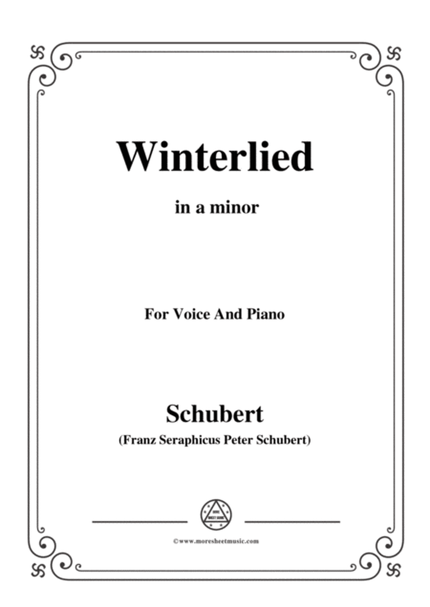 Schubert-Winterlied,in a minor,for Voice&Piano image number null