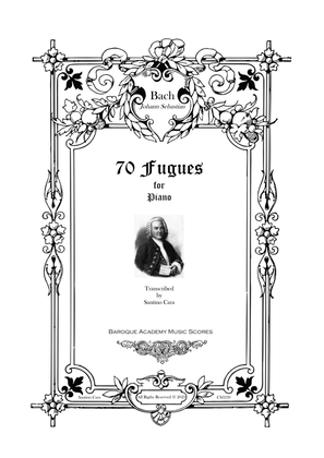 Book cover for Bach - 70 Fugues for Piano - Complete scores