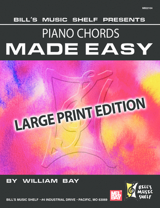 Book cover for Piano Chords Made Easy, Large Print Edition