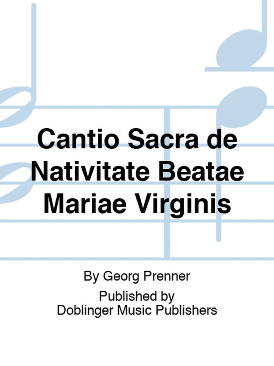 Cantio Sacra de Nativitate Beatae Mariae Virginis