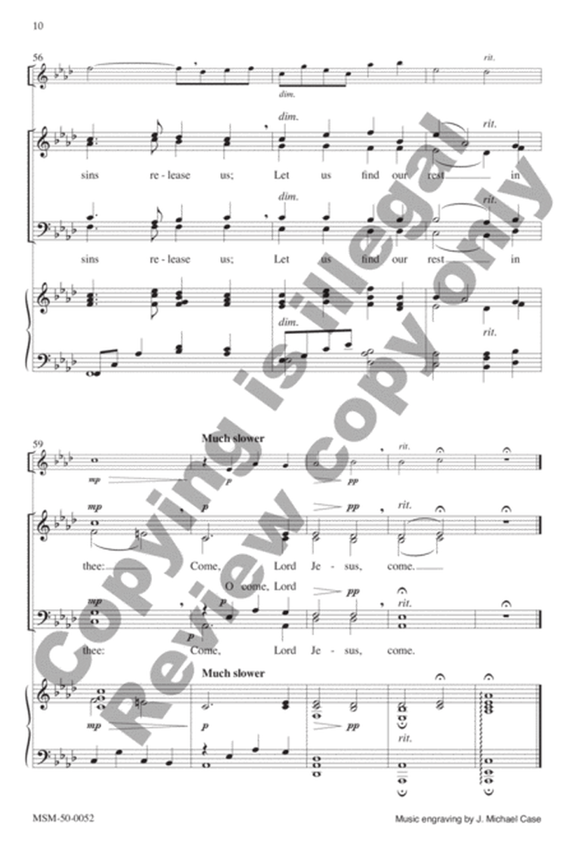 Come, Thou Long-Expected Jesus (Choral Score) image number null