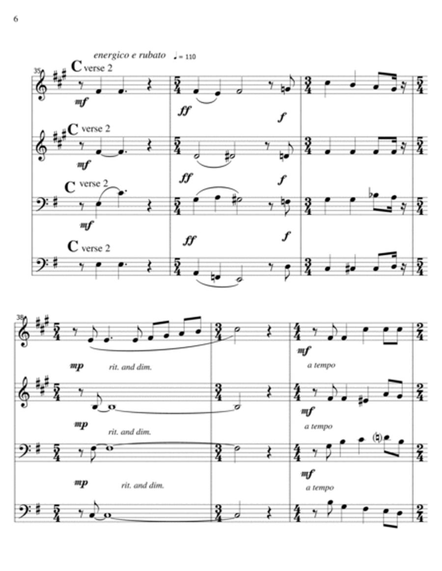 Fantasia on God Rest You Merry - Brass Quartet 2 image number null