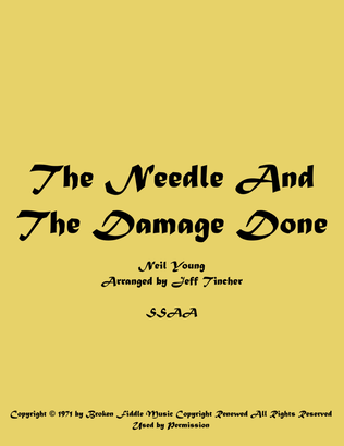Book cover for The Needle And The Damage Done