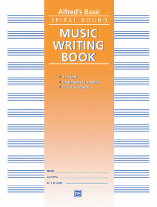 12 Stave Music Writing Book