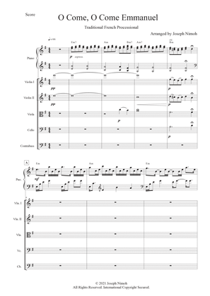 O Come O Come Emmanuel - Piano and Strings (Score)