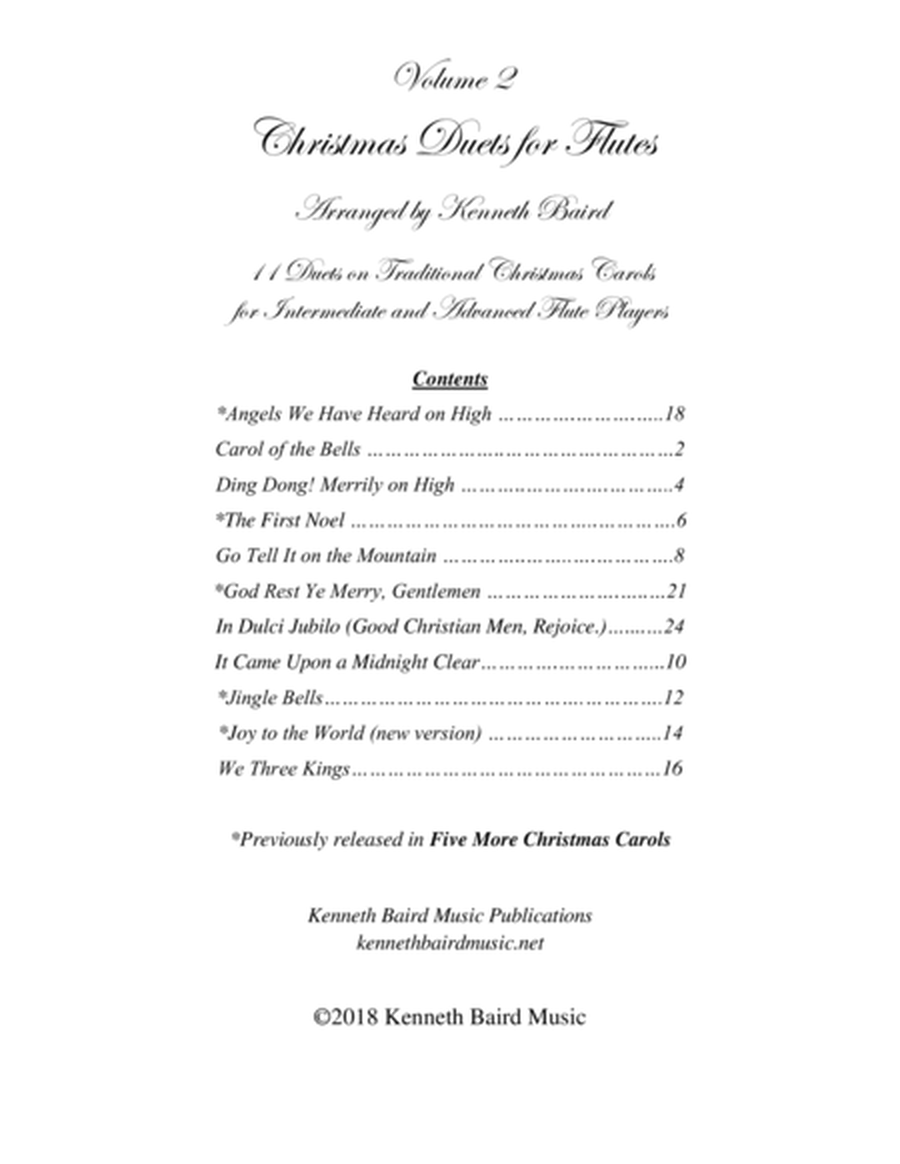 Christmas Duets, Volume 2, for Flutes image number null