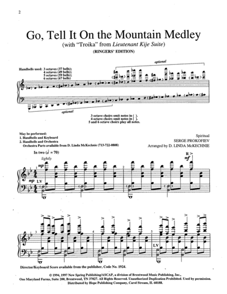 Go, Tell It on the Mountain Medley image number null