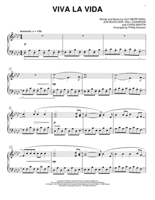 Book cover for Viva La Vida [Classical version] (arr. Phillip Keveren)