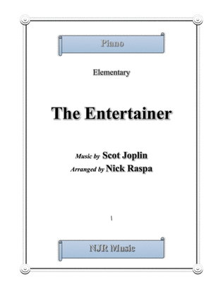 Book cover for The Entertainer (elementary piano)