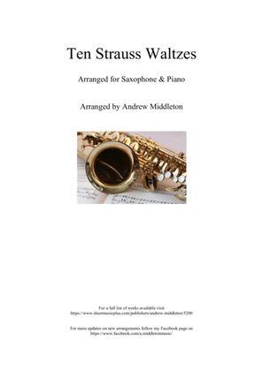 10 Strauss Waltzes arranged for Alto Saxophone and Piano