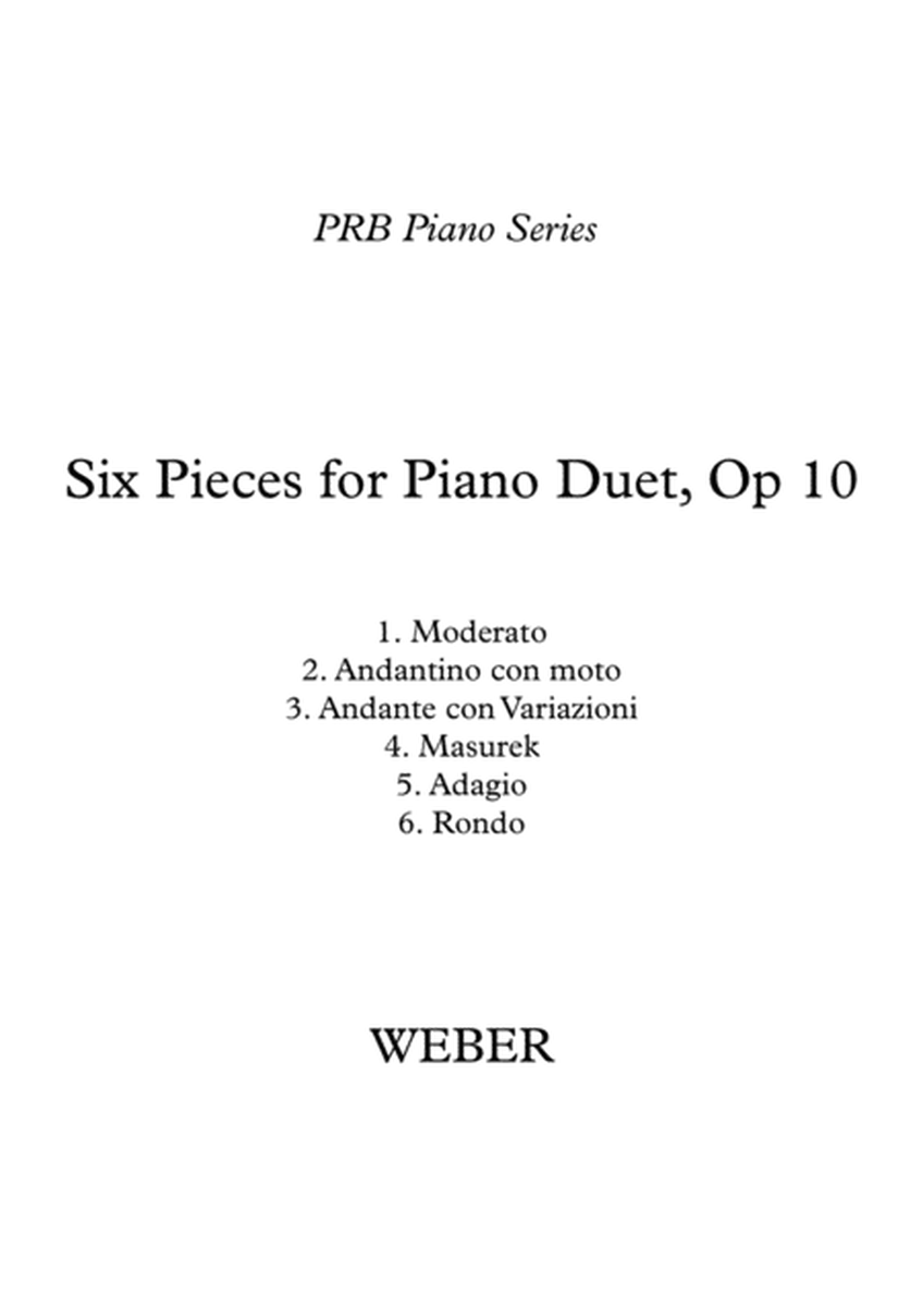 PRB Piano Series - Six Pieces for Piano Duet (Weber) [Piano Duet - Four Hands] image number null