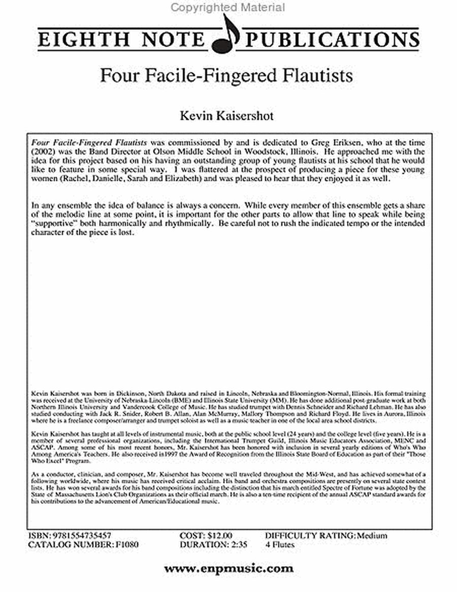 Four Facile-Fingered Flautists