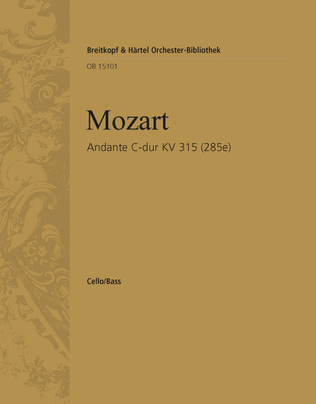 Book cover for Andante in C major K. 315 (285e)
