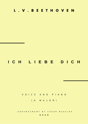 Book cover for Ich Liebe Dich - Voice and Piano - A Major (Full Score and Parts)