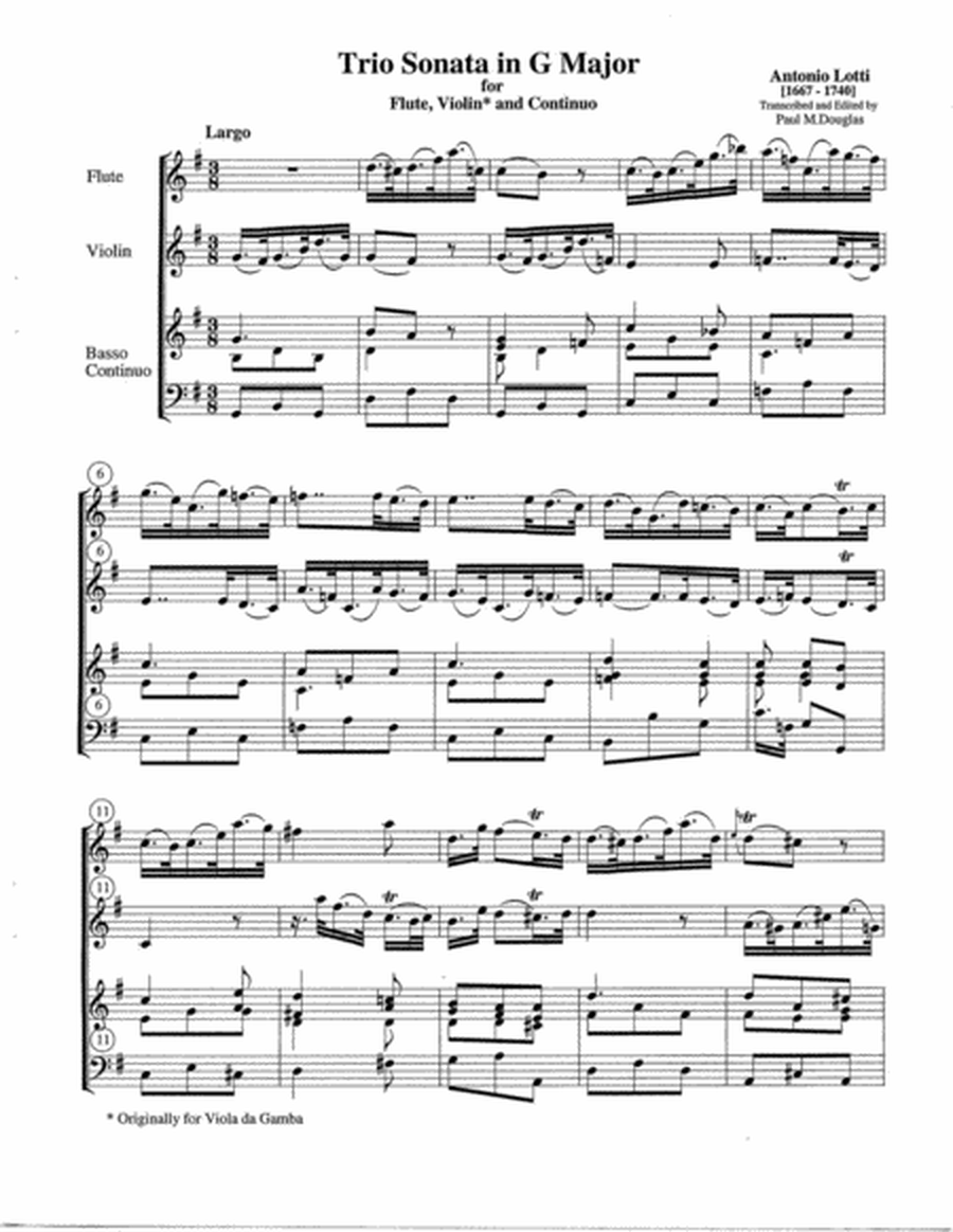 Trio Sonata in G Major