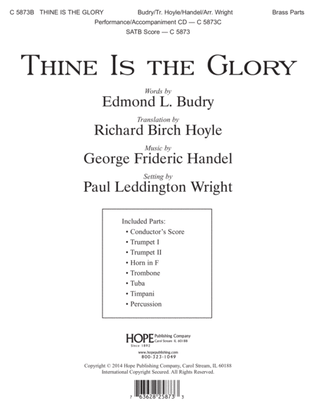 Book cover for Thine Is the Glory