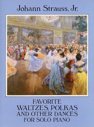 Book cover for Strauss - Favorite Waltzes Polkas And Dances Piano