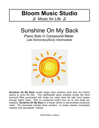 Book cover for Sunshine on My Back