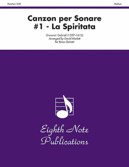 Canzon per Sonare No. 1 (La Spiritata)