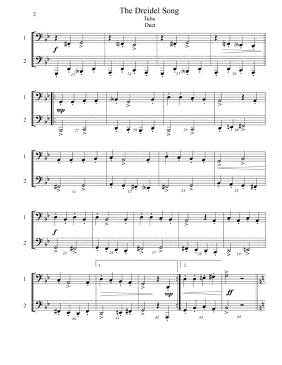 The Dreidel Song - Tuba Duet - Intermediate image number null