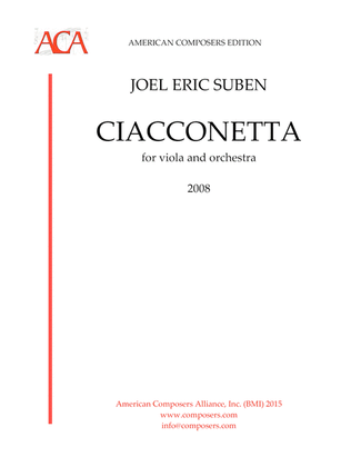 Book cover for [Suben] Ciacconetta