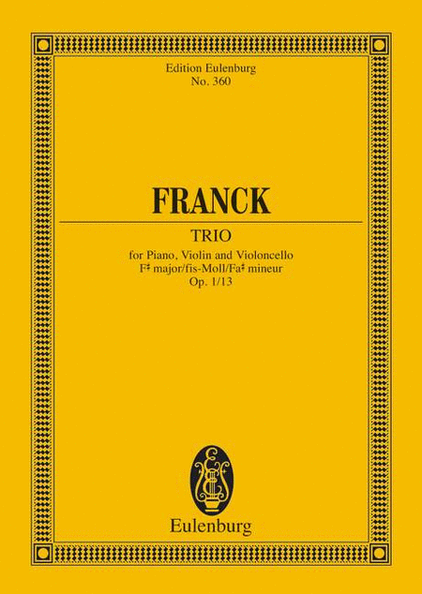 Piano Trio F# minor op. 1/1