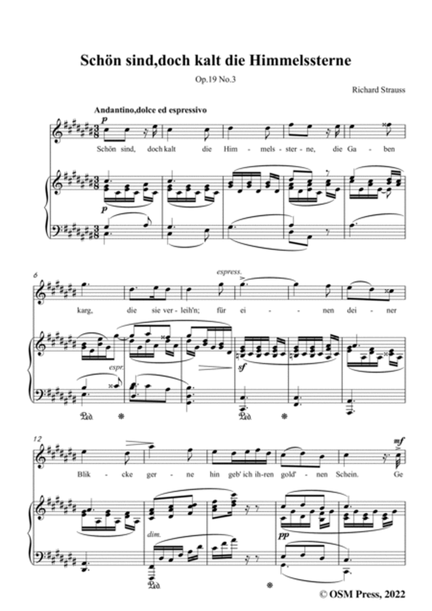 Richard Strauss-Schön sind,doch kalt die Himmelssterne,in C sharp Major image number null