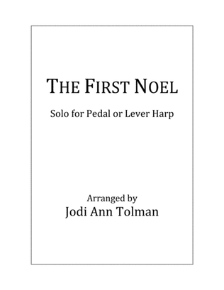 Book cover for The First Noel, Harp Solo