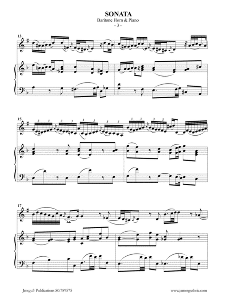 BACH: Sonata BWV 1035 for Baritone Horn & Piano image number null