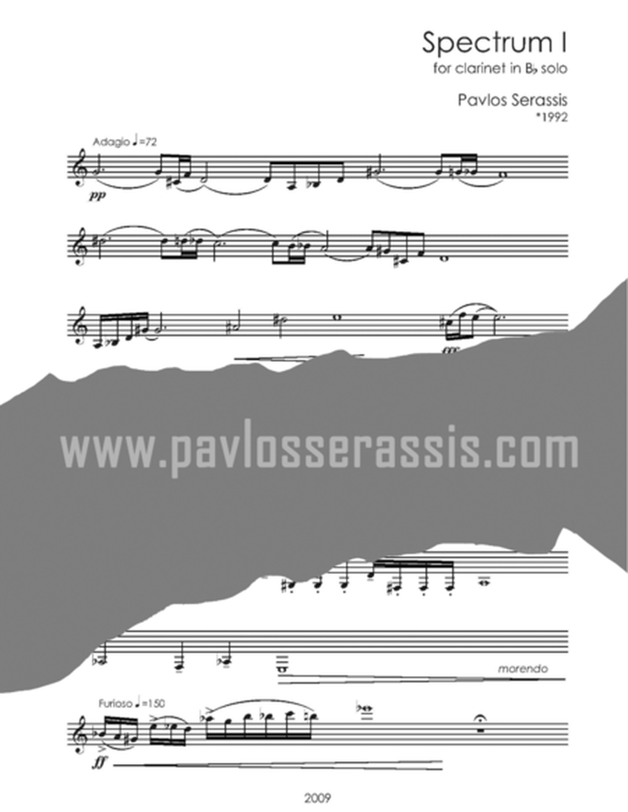 Spectrum I (2009) for clarinet image number null