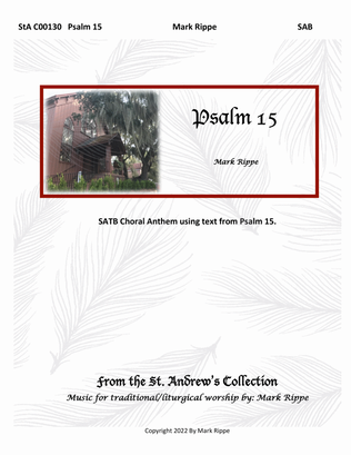 Book cover for Psalm 15 (StA C00130)