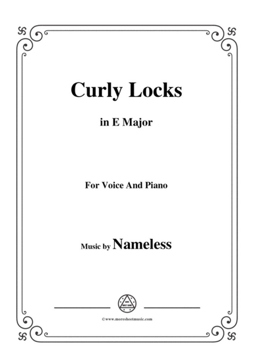 Nameless-Curly Locks,in E Major,for Voice and Piano image number null