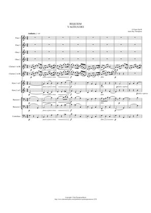 Book cover for Fauré: Requiem Op.48 V Agnus Dei - symphonic wind/bass