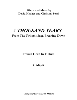 Book cover for A Thousand Years