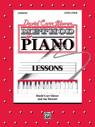 Book cover for David Carr Glover Method for Piano Lessons