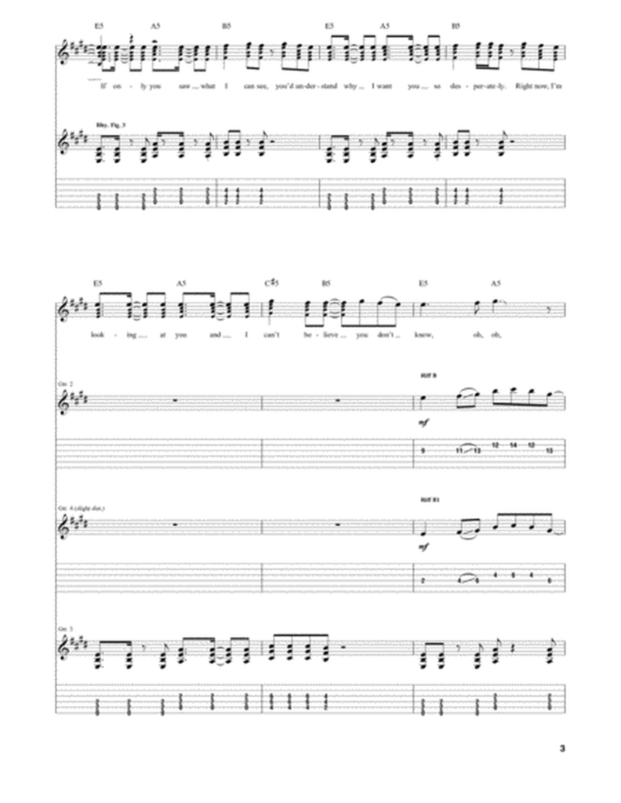 What Makes You Beautiful by One Direction Electric Guitar - Digital Sheet Music