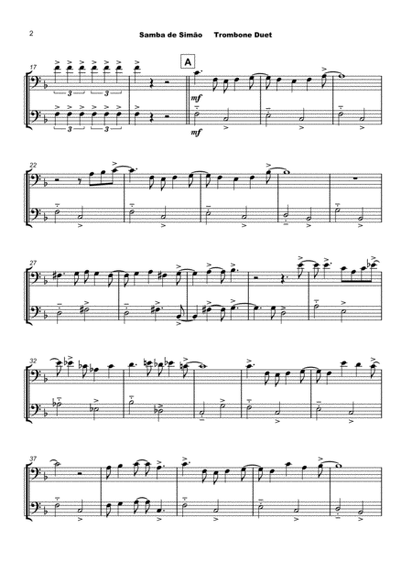 Samba de Simão, for Trombone Duet by David McKeown Trombone Duet - Digital Sheet Music