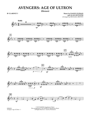 Book cover for Avengers: The Age of Ultron (Main Theme) - Bb Clarinet 3