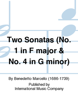 Book cover for Two Sonatas (No. 1 In F Major & No. 4 In G Minor)