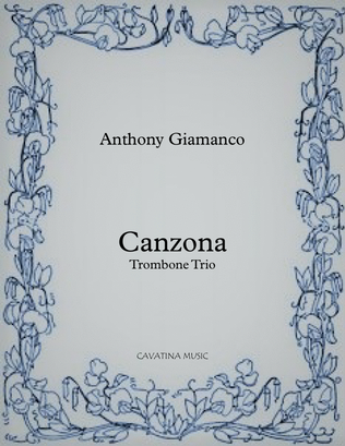 Book cover for Canzona (for Trombone trio)