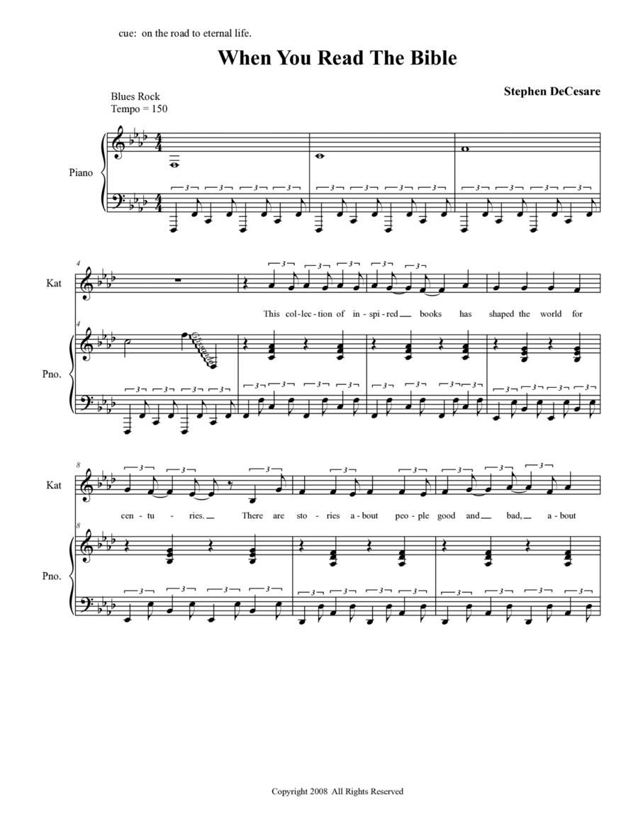 Bible Rock: the musical - (Score only) image number null