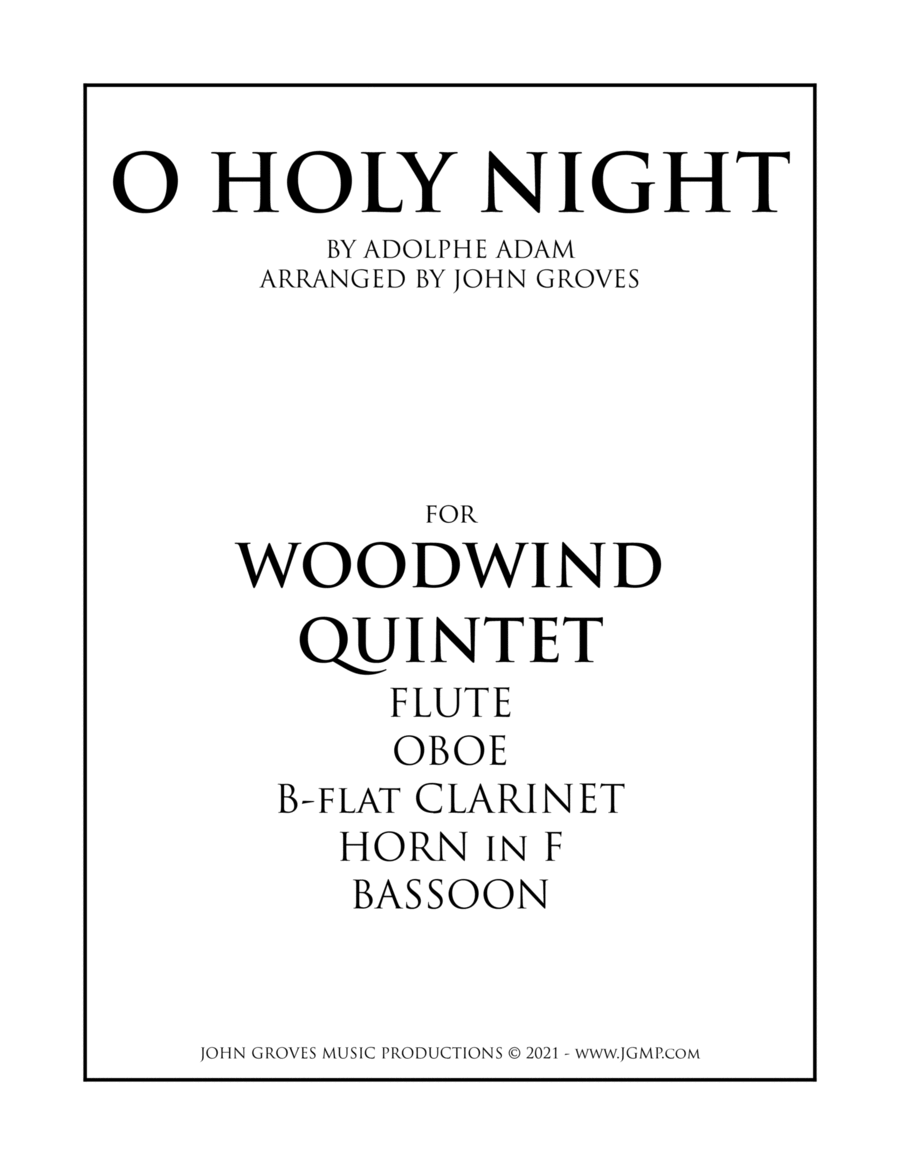 O Holy Night - Woodwind Quintet image number null