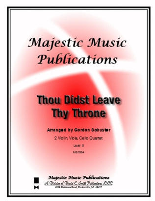 Book cover for Thou Didst Leave Thy Throne