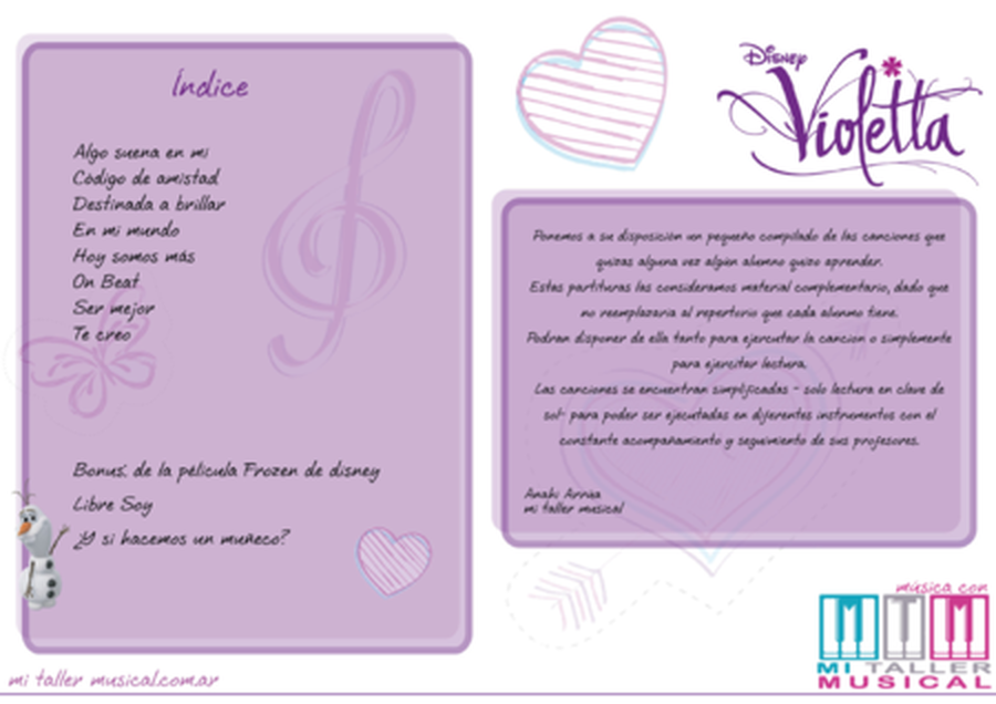 Violetta - Partituras Simplificadas