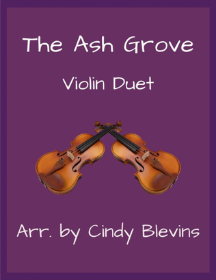 Book cover for The Ash Grove, Violin Duet