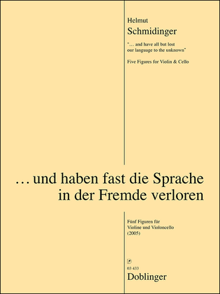 Book cover for ... und haben fast die Sprache in der Fremde verloren