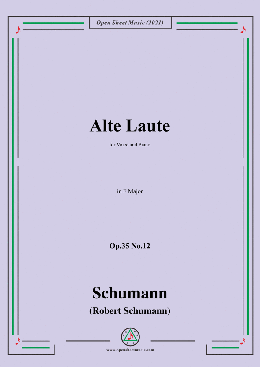 Schumann-Alte Laute,Op.35 No.12,in F Major