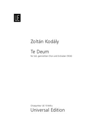 Book cover for Te Deum, Chorus Score