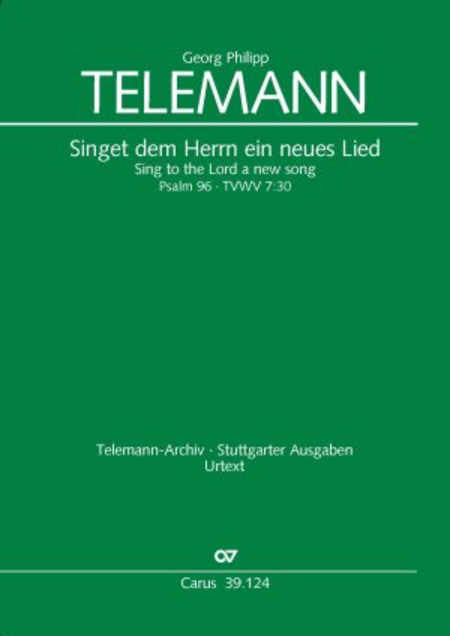 Sing to the Lord a new song (Singet dem Herrn ein neues Lied)