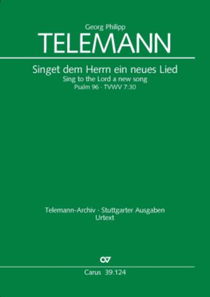 Book cover for Sing to the Lord a new song (Singet dem Herrn ein neues Lied)